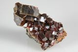 Deep Red Vanadinite Crystal Cluster - Huge Crystals! #178085-1